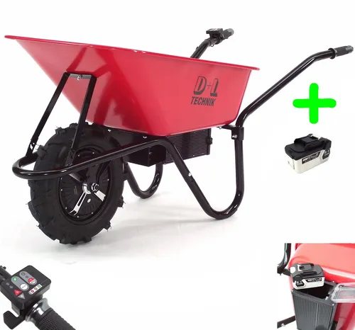 Apex Elektrische Schubkarre 150kg mit Li-Ion Akku 18,5V
