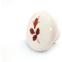 SOTECH Porzellanknopf KIM Ø39 mm Porzellan Blatt in weiß von SO-TECH