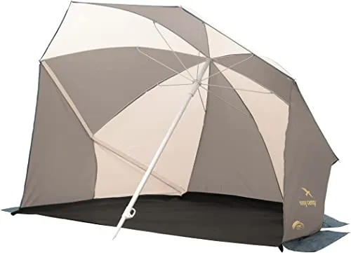 Easy Camp Coast Beach Zelt beige/grau - Strandmuscheln für entspanntes Sonnenbaden, UV-Schutz und einfacher Auf- und Abbau für den perfekten Strandtag.