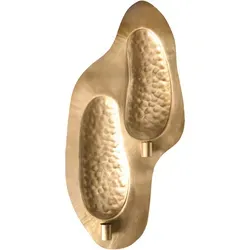 Wandkerzenhalter PENICHE Metall 60 cm Gold in gelb von Beliani