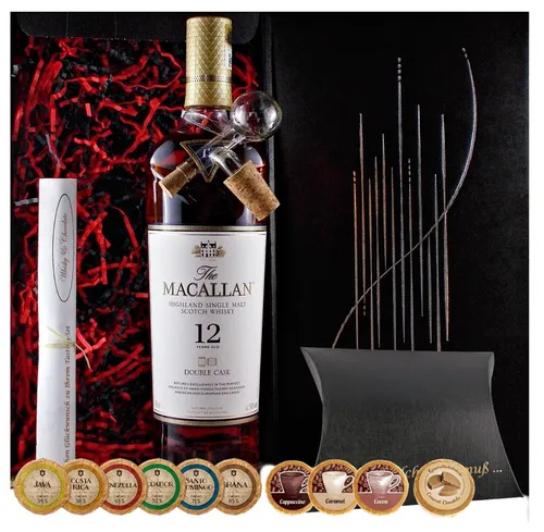 Macallan Double Cask 12 Jahre Whisky + Glasportionierer + Schokolade Geschenk