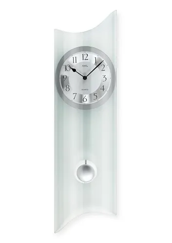 AMS Pendelwanduhr W7324 in silber von AMS