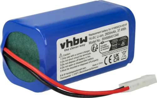vhbw Akku kompatibel mit Xiaomi Mijia G1 Staubsauger (2600 mAh, 14,4 V, Li-Ion)