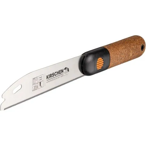 Kirschen Mini-Feinschnittsäge mit Korkgriff - Präzisionssäge für feine Holz- und Kunststoffschnitte mit 20 Zähnen pro Zoll. Ergonomischer Korkgriff für komfortables Arbeiten und langlebiges Sägeblatt für saubere Schnitte.