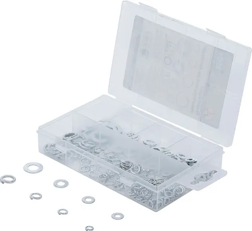 BGS-98073 Federringe- / Unterlegscheiben-Sortiment, Ø 4 - 8 mm, 250-tlg.