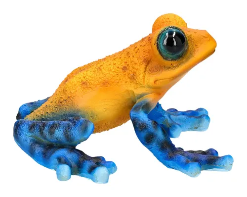 Gartenfigur Tropischer Pfeilgiftfrosch von HotAnt - Exotische Deko für Ihren Garten - Hochwertige Gartenfigur aus Kunststein, handbemalt und wetterbeständig. Bringt tropisches Flair in Ihren Garten oder Wintergarten – ideal für Tierliebhaber!