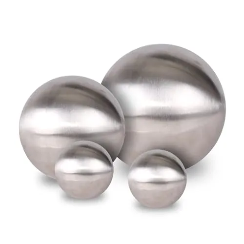 Edelstahl Gartenkugel 4er Set - Matt gebürstet - Gartenkugeln in 4 Größen (10/15/20 cm) aus hochwertigem Edelstahl, ideal für Blumenbeete oder als dekorative Schwimmkugeln im Garten.