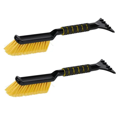 2er Set Eiskratzer Auto mit Besen & Softgriff 40,5 cm Scheibenkratzer Eisschaber