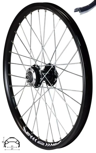 REDONDO 20 Zoll Vorderrad Laufrad für Falträder - Fahrrad-Laufräder mit robuster Aluminiumfelge, ideal für Falträder und ausgestattet für Scheibenbremsen – perfekt für kompakte Mobilität.