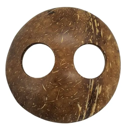 PANASIAM Coconut buckle, Around, ∅ 7,5 cm in braun von PANASIAM