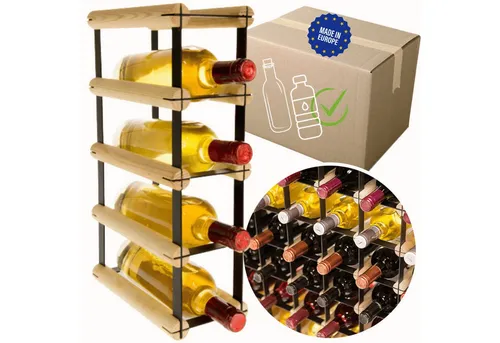 Modo24 Weinregal RW8 - Flexibles Flaschenregal aus Metall und Holz für bis zu 81 Flaschen - Entdecken Sie das **Modo24 Weinregal RW8** – ein stilvolles Flaschenregal im Industrial Loft Design. Mit flexibler Aufstellung und Platz für bis zu 81 Flaschen ist es die ideale Lösung für Ihr Zuhause oder Gastronomie.