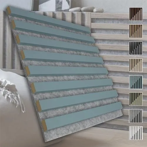 MARBET DESIGN Akustikpaneele 40x40cm - Schallabsorbierende Wandverkleidung in Grau-Hellblau - Akustikpaneel (0,16 m²) aus hochwertigem Filz und MDF, verbessert die Raumakustik und ermöglicht individuelle Wandgestaltungen. Ideal für ein modernes Interieur!