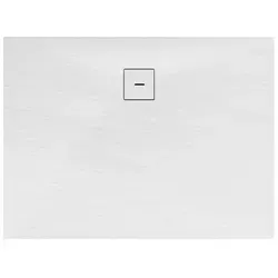 Schulte Duschwanne Schulte-Plan, Rechteck, Mineralguss mit Steinstruktur, 100x140 cm, Weiß, flach, inkl. Ablaufgarnitur, ohne Stellfüße weiß Rechteck | 100 cm x 140 cm