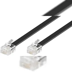 Goobay 50321 Modularanschlusskabel, 3 m, Schwarz in schwarz von Goobay