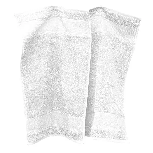 Erwin Müller Gästetuch Karlsruhe 2er- Pack 100% Baumwolle weiß Größe 30x50 cm - extrem saugstark, leicht, flauschig weich, hautschmeichelnd (weitere Farben)
