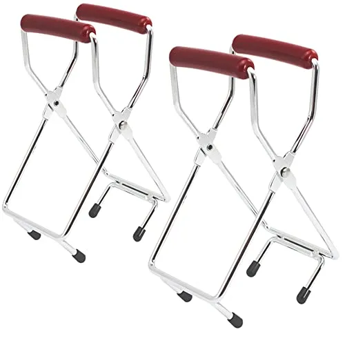 com-four® 2x Glasheber für heiße Konserven, Einkochgläser und Einmachgläser - für Sturzgläser jeglicher Größe - Greif-Zange zum selber Einmachen - verchromter Stahl (Glasheber 19cm - 02 Stück)