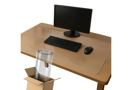 Tulup Schreibtischunterlage aus transparentem PVC – Robuste Tischmatte