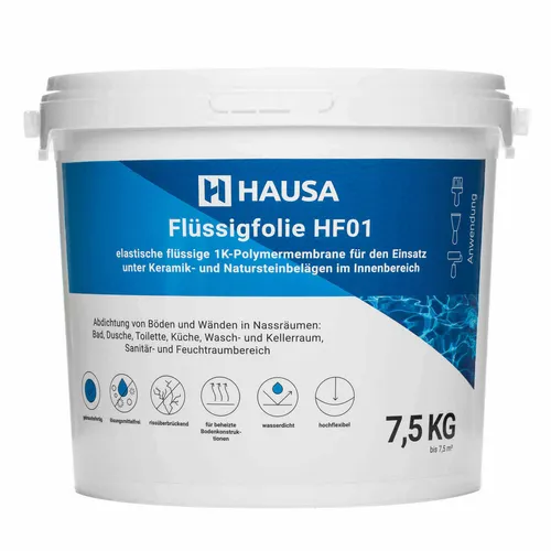 Flüssigfolie Abdichtfolie Dichtfolie - Wasserdicht für Bad und Dusche - Dichtmaterialien, hochflexible und lösungsmittelfreie Flüssigfolie, ideal für Badezimmer und Duschen, schnell trocknend in 3-24 Stunden.