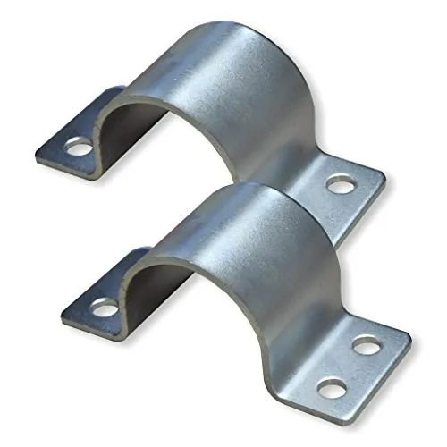 Erwin Weiß GmbH 2 Stück Rohrschellen für Rohre mit 48 – 50 mm Durchmesser I Stahl Befestigungsschelle für SAT- Antennenmasten, Kabel und Schläuche I Mastschelle Stahl Verzinkt