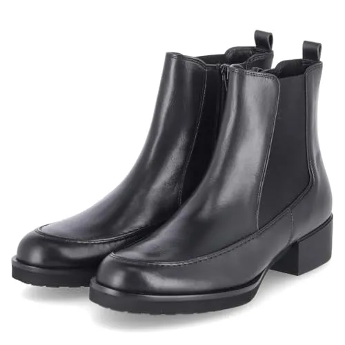 HÖGL 010291301000 Schlupfstiefel Glattleder Damen - Schwarz, Gr. 38 - Wanderschuhe aus langlebigem Echtleder mit flexibler Profilsohle und Elastikeinsatz am Schaft für optimalen Komfort.