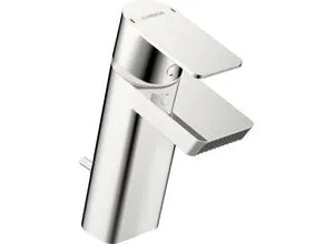 Hansa Hansastela Waschtischarmatur 57092273 - Waschtischarmatur aus entzinkungsbeständigem Messing mit 113mm Ausladung, inklusive Ablaufgarnitur und einem kristallklaren Laminarstrahl für optimalen Wasserfluss.