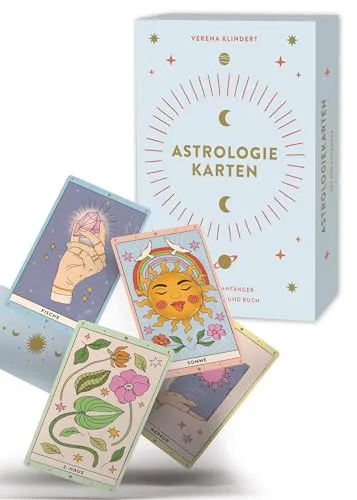Astrologiekarten von YUNA - Bücher über Astrologie, 176 Seiten umfassend, ideal für Einsteiger und Fortgeschrittene zur Entdeckung der Sterne und deren Bedeutung.