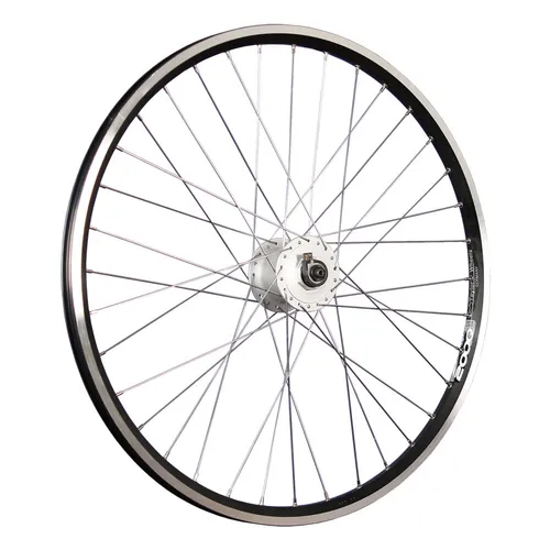 Laufrad 26 Zoll Vorderrad geöst Shimano Nabendynamo C3000 Schnellspanner schwarz