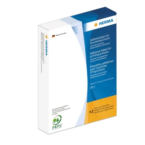 HERMA Haftetiketten DP1 22 x 32 mm - 5.000 Stück für Druckmaschinen - Hochwertige Haftetiketten in Weiß, ideal für Druckmaschinen, perfekt für Etikettierungen im Büro oder Zuhause.