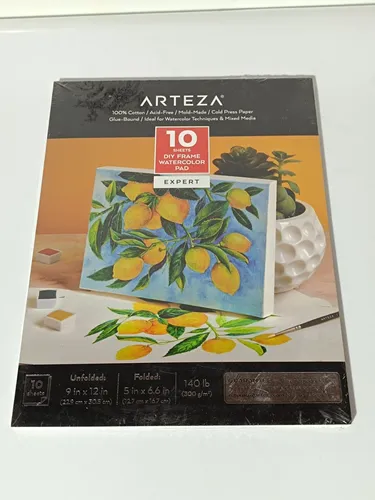 Arteza DIY Frame Watercolour Paper Pad 12.7 x 16.7 cm
