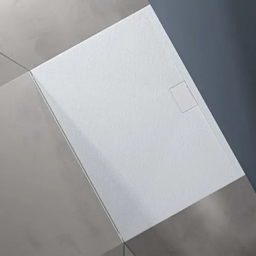 doporro Duschtasse Duschwanne 100x140x3 flach - Duschkabinen & -wände, hochwertige Mineralguss-Duschwanne mit integrierten Gefälle für optimalen Abfluss und rutschfester Oberfläche für maximale Sicherheit.