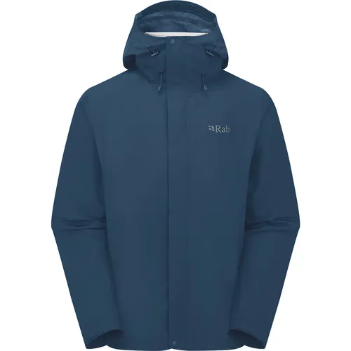 Rab Downpour Jacket - Wasserdichte Hardshelljacke - Regenjacken für jedes Wetter: Die kompakte und wasserdichte Rab Downpour Jacket schützt zuverlässig bei Platzregen und lässt sich klein zusammenpacken – ideal für Abenteuer und Alltag.