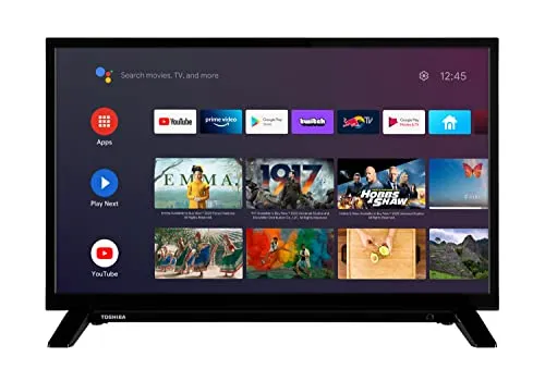 Toshiba 24WA2063DAZ 24 Zoll Fernseher - Android Smart TV mit HD Ready und HDR, bietet ein beeindruckendes Fernseherlebnis auf 24 Zoll für die ganze Familie.
