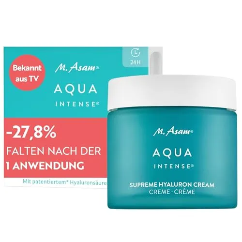 M. Asam AQUA INTENSE Hyaluron Day Cream SPF 15 (100 ml) - Feuchtigkeitscreme mit LSF 15, bietet intensiven Hydratationsboost und schützt vor lichtbedingter Hautalterung. Ideal als Make-up-Unterlage!