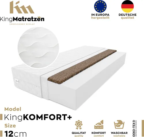 Matratze KingKOMFORT PLUS 90 x 200 x 12 cm von King Matratzen