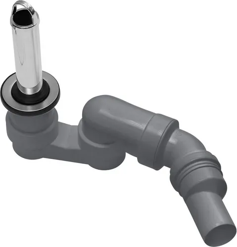 CORNAT Siphon Standrohrgarnitur für Brausewannen, mit flachem Geruchverschluss, allseitig verstellbar