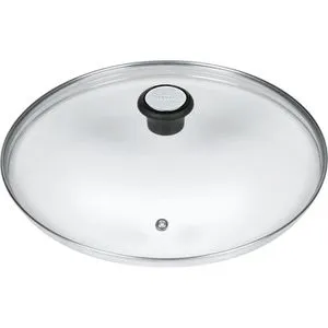 TEFAL 24 cm Glasdeckel mit Dampfaustrittsventil - Hochwertiger Glasdeckel für Tefal Töpfe und Pfannen, ideal für präzises Kochen. Mit praktischem Ventil für den Dampfaustritt.