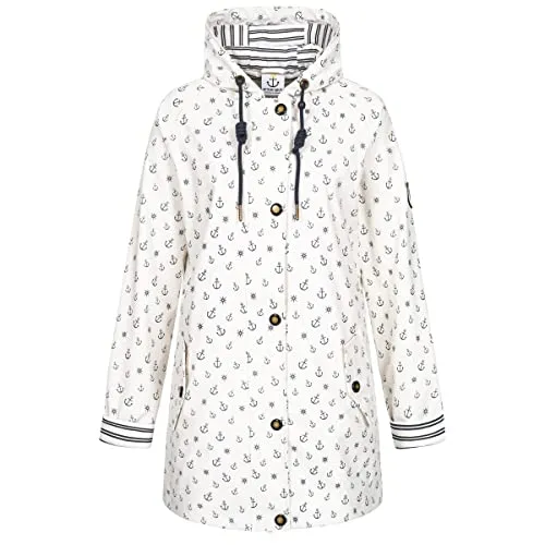 ankerglut Regenmantel für Damen – Zauber Friesennerz - Maritimer Funktionsmantel mit 10000mm Wasserdichtigkeit, verschweißten Nähten und weichem Jerseyfutter für optimalen Tragekomfort. Ideal für Outdoor-Aktivitäten bei jedem Wetter.
