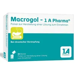 Macrogol 1 A Pharma® - Abführmittel mit Elektrolyten - Arzneimittel zur Behandlung von Verstopfung, sorgt für weichen Stuhl und unterstützt die natürliche Darmbewegung mit Elektrolyten für einen gesunden Flüssigkeitshaushalt.