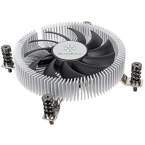 SilverStone SST-NT07-1700 Low Profile CPU-Cooler - Prozessoren, kompakter Kühler mit nur 22,2 mm Höhe, ideal für platzsparende Builds und einfach ohne Werkzeug zu installieren.