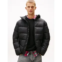 Tommy Jeans HOODED LOGO PUFFER Steppjacke in schwarz von Tommy Hilfiger