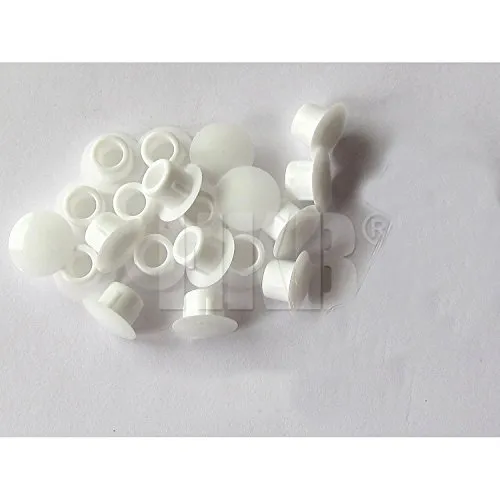 HKB ® 20 Stück Abdeckkappen zum Eindrücken, Ø 10 mm, Kunststoff weiß, Hersteller Hettich, Artikel-Nr. 62428