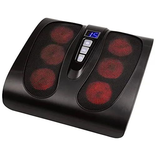 GLOBAL RELAX® | VITALZEN SLIM Elektrisches Fußmassagegerät | Shiatsu-Massage, Kneten und Wärme | Massagegerät mit Wärmefunktion | Für Durchblutung und Schmerzlinderung | Intuitives Bedienfeld