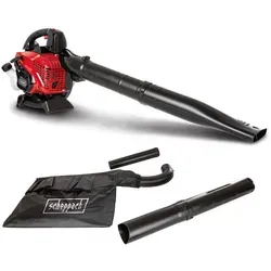 Scheppach LBH3500P Benzin Laubbläser & Laubsauger - 4-in-1 Laubgerät für effizientes Saugen, Blasen, Häckseln und Fangen. Mit 84 m/s Luftgeschwindigkeit und 950 m³/h Volumenstrom für müheloses Arbeiten im Garten.