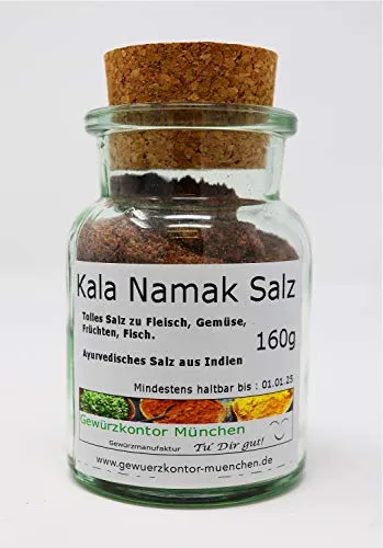 Kala Namak Salz fein 160g im Glas Gewürzkontor München
