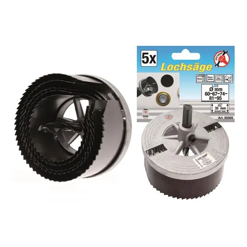 BGS-50305 I Lochsägen-Satz, 60-95 mm, 5 Größen