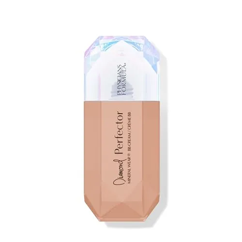 Physicians Formula Mineral Wear Diamond Perfector BB Cream, Getönte Feuchtigkeitscreme mit Diamantextrakt und Vitamin E, Leichte Deckkraft, Leuchtendes Finish, Tan to Deep