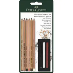 Faber Castell Monochrome Pitt 8er Set