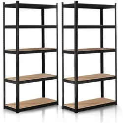 AREBOS 2er Set Schwerlastregal 180x90x40 cm – 875 kg Tragkraft - Werkstatteinrichtung mit hoher Stabilität und flexibler Nutzung – ideal für Werkstatt, Keller oder Garage. Werkzeugloser Aufbau und verstellbare Böden für maximale Anpassungsfähigkeit.