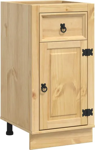 vidaXL Schrank mit Regal aus massivem Kiefernholz – Honig 40 x 46 x 81,5 cm - Moderner Küchenschrank aus robustem Kiefernholz bietet eleganten Stauraum für Geschirr und Deko. Ideal für stilvolle Wohn- und Esszimmer. Mit klaren Linien und durchdachtem Design fügt er sich perfekt in jedes Zuhause ein.