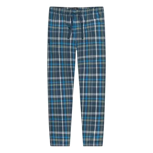 Schiesser Herren Lange Schlafhose-Mix + Relax Pyjamaunterteil, Indigo_182192, 52 - Schlafanzughosen für Herren, aus 100% Organic Cotton für höchsten Tragekomfort und nachhaltigen Genuss, mit seitlichen Taschen und verstellbarem Bund.